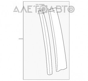 Door trim side rear right Lexus RX350 RX450h 10-15 front