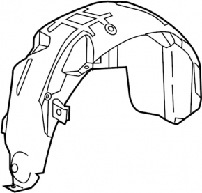 Mudguard rear right Infiniti JX35 QX60 13-
