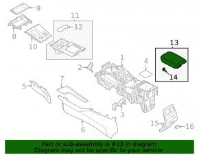 Mitsubishi Outlander 22-25 armrest, gray leather