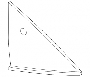 Rear right blind glass window Nissan Murano 25-26 mat