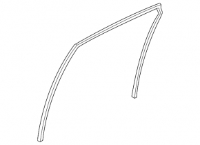 Rear left glass seal Hyundai Elantra 21-23