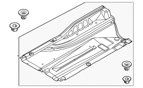 Rear right underbody protection for Kia K5 21-24 AWD