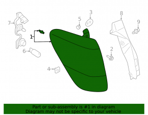 Light outer wing left Subaru Forester 19- SK