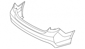 Front bumper bare Hyundai Sonata 16-17 hybrid
