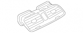 Audi Q3 8U 15-18 black central air vent for the front panel