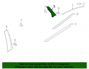 Door trim side rear left Audi A3 8V 15-20 4d, 5d rear