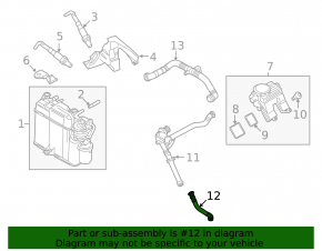 Crankcase ventilation pipe Porsche Cayenne 958 11-16 4.8T