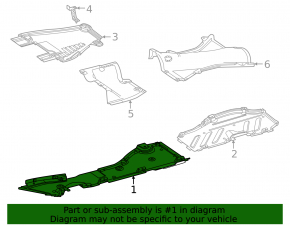 Front right underbody protection Mercedes W167 GLE 350 450 20-23