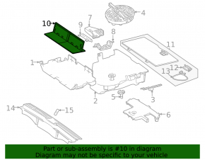 Front trunk floor Mercedes X167 GLS 450 20-26 dark gray, for cleaning