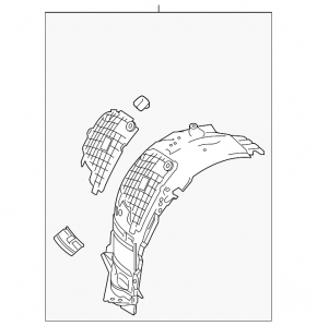 Front right mudguard front part Mercedes W213 E 17-23 FPS
