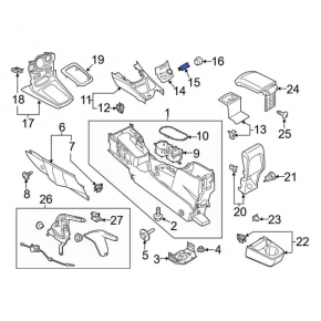 Cigarette lighter center console Ford Transit Connect MK2 13-