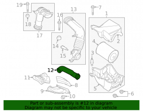 Air Duct for Filter Lincoln MKC 15-19