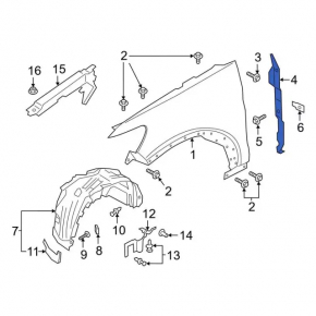 Seal wing door-wing left Ford Explorer 20-