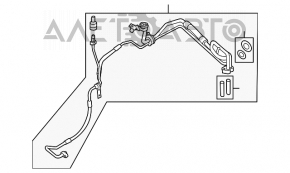 Air conditioner tube heater-condenser Ford Explorer 11-15