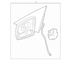 Right side mirror assembly for Mercedes CLA 14-19