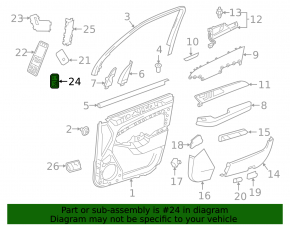 Internal trunk lid opening button Mercedes GLA 15-20