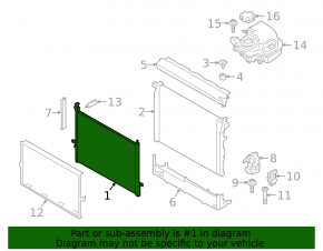 Additional cooling radiator for BMW 5 G30 18-23 M, 4.4T