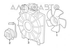 Diffuser radiator shroud assembly left Honda CRV 12-14 2.4