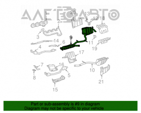 Mercedes W211 E550 right rear muffler with barrel