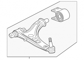 Lower control arm front right Chevrolet Malibu 16- under R16