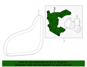 Belt Tensioner Bracket Hyundai Sonata 15-15 2.4 G4KJ
