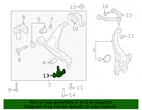 Left ball joint Volvo S60 19-25