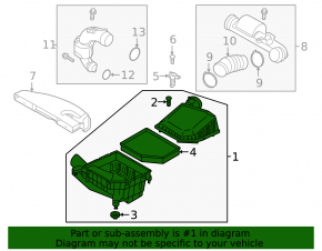 Air filter housing Volvo XC40 19-22