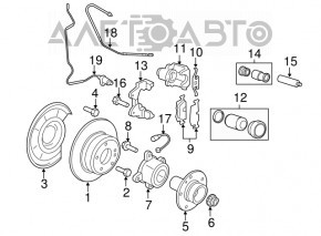 ABS sensor rear left BMW X5 X6 E70 E71 07-13
