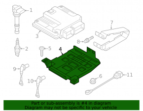 Bracket ECU engine computer VW CC 08-17