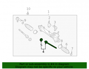 Steering rod left Lexus RX400h 06-09 CTR