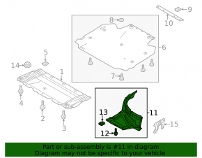 Front left mudguard front part Audi A6 C7 16-18 rest