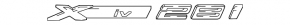 Emblem inscription "X Drive 28i" on the trunk door of the BMW X1 F48 19-22