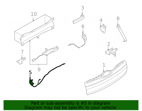 Lower right trunk lock for BMW X5 E70 07-13