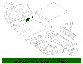 BMW X7 G07 19-25 trunk hook, black with chrome