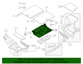 BMW 5 G30 18- 530e hybrid battery protection trim