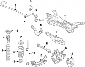 Rear stabilizer bar Honda Civic XI FE/FL 22-26 17.5 mm