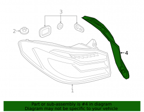 Left headlight trim BMW 5 G30 17-20