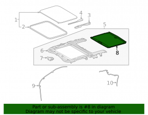 Sunroof curtain Lexus CT200h 11-12