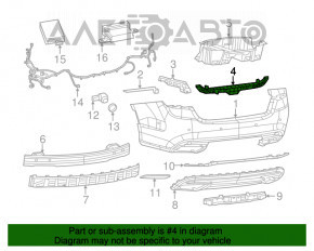 Rear bumper mount center upper Chrysler 200 15-17 broken