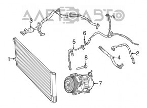 Air conditioning radiator condenser Jeep Renegade 15- 2.4