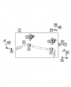 Front stabilizer bar for Jeep Grand Cherokee WL 22-25 PHEV