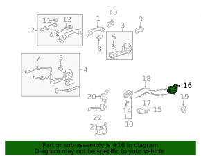 Rear right door lock for Toyota Avalon 05-12