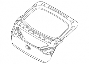 Boot door bare with glass Hyundai Ioniq 17-22
