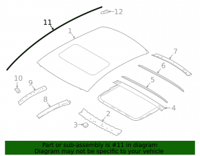 Roof lining right Nissan Altima 19-24