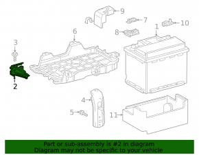 Battery mount Toyota Highlander 20- 2.4t, 3.5