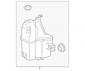 Toyota Rav4 19 Washer Reservoir - Without Neck, Sensor and Cover OEM