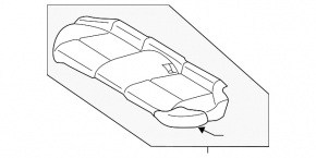 Rear row of seats 2nd row Infiniti Q50 14-16 grey leather, separate backrest for dry cleaning