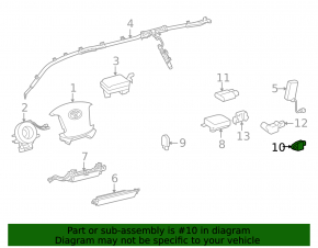 Rear left airbag sensor for Toyota Sequoia 2012