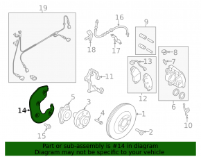 Brake Disc Cover Front Left Audi A4 B8 08-16
