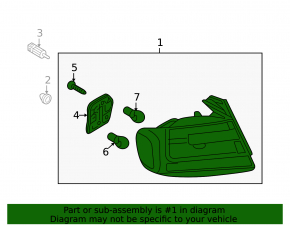 Lamp outer wing left Audi A4 B8 08-12 prerest sedan lamp